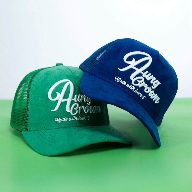 OEM Wholesale Price 5 Panel Unisex Suede Trucker Hat Custom 3D Embroidery Logo High Profile Mesh Baseball Trucker Caps