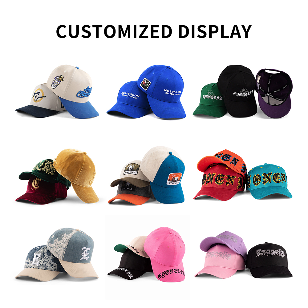 Aung Crown Brand Quality 5 Panel Unisex Cotton Baseball Hat Custom Embroidery Logo Curved Brim Gorras Baseball Caps