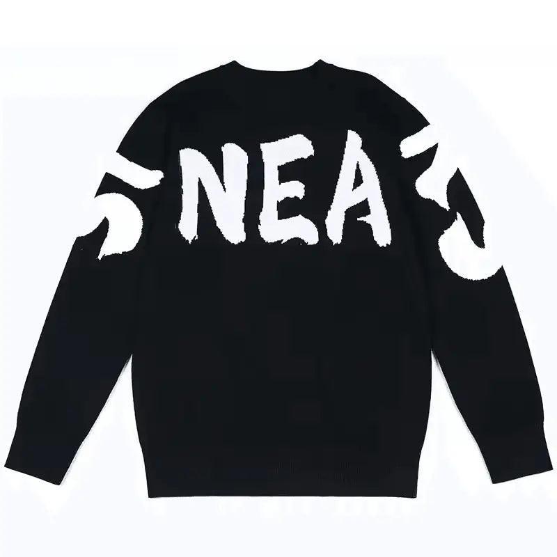 2024  CengLuanDieZhang Custom LOGO OEM & ODM men sweater Jacquard letter Knitted top winter crew neck jumper pullover knitwear custom sweater men CengLuanDieZhang