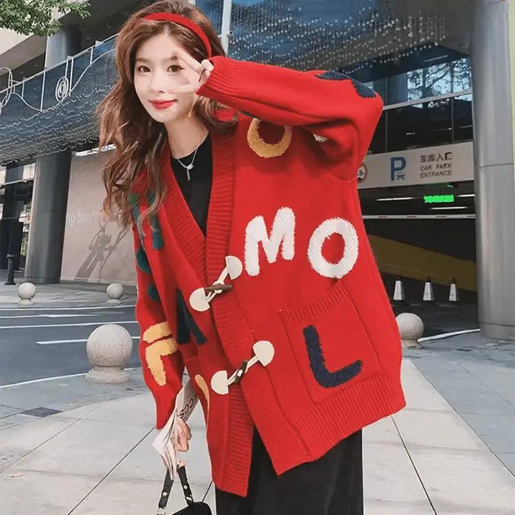 2024  CengLuanDieZhang Custom OEM & ODM women sweater Pattern Jacquard design knitwear ladies Knitted jacket winter knit coat women cardigan sweater CengLuanDieZhang