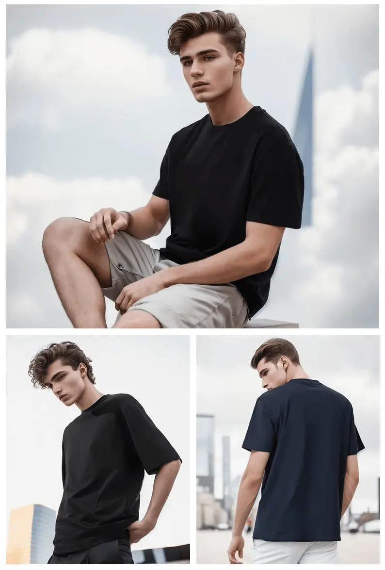2024  CengLuanDieZhang High Quality 100% Cotton Blank T-shirts Wholesale Heavyweight Oversized Tshirt Printing Custom Men's T Shirt My Store