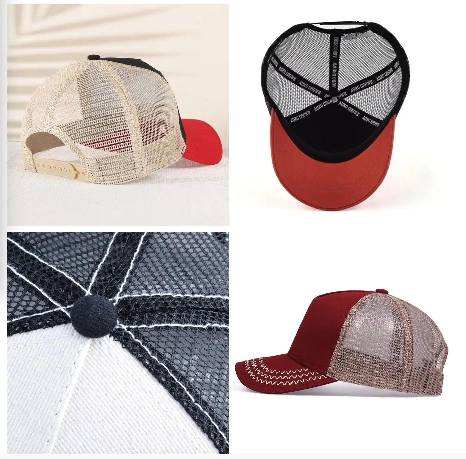 2024  CengLuanDieZhang New Original Animal Summer Trucker Cap Mesh Snapback Hip Hop Hats For Men Embroidery Dad Baseball Cap CengLuanDieZhang