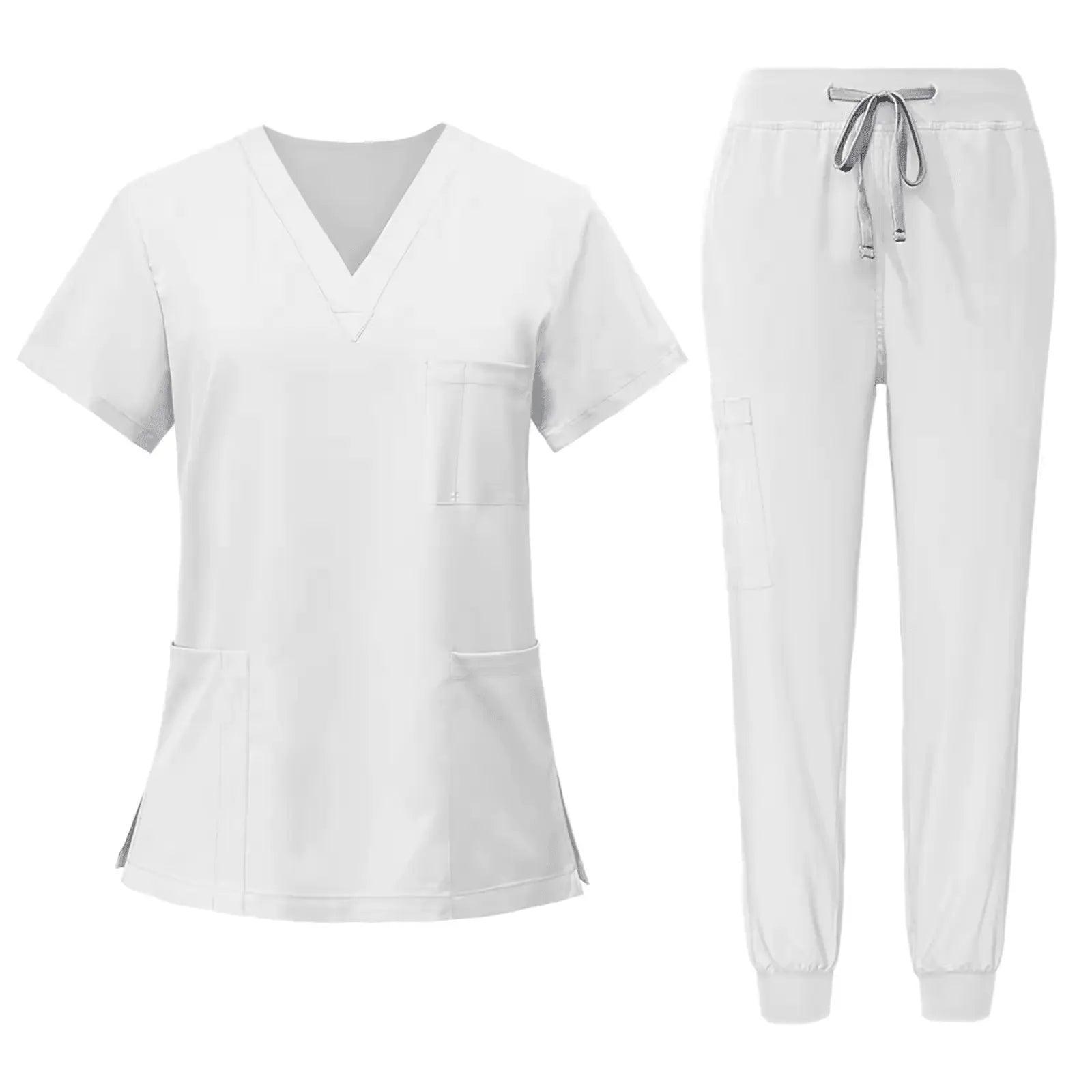 2024  CengLuanDieZhang OEM CustomLOGO RTS Private Label Work Stretch Nonwoven Fabric Nurse Tops Sets Medical Men Women Hospital Nursing Scrubs Uniforms CengLuanDieZhang
