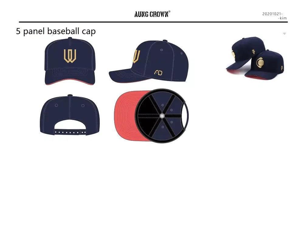 2024  CengLuanDieZhang Small minimum order brand quality customized high frequency logo embroidery curved brim baseball cap hat CengLuanDieZhang
