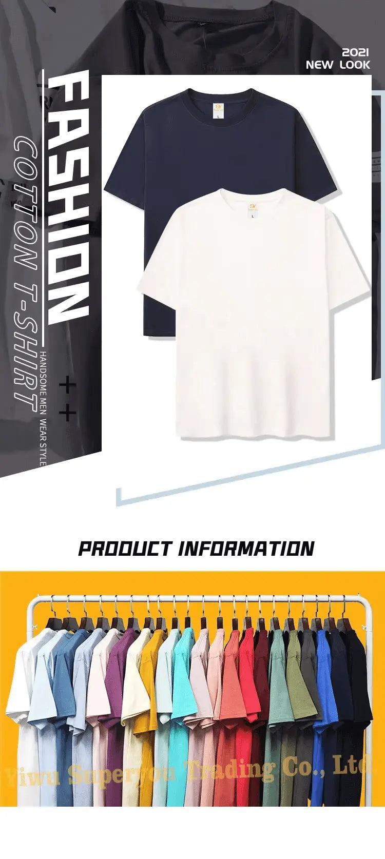 2024  CengLuanDieZhang Wholesale Blank T Shirt Custom 100% Cotton t-shirt Printing logo for Mens Plain t shirts Printed White Black T Shirt My Store