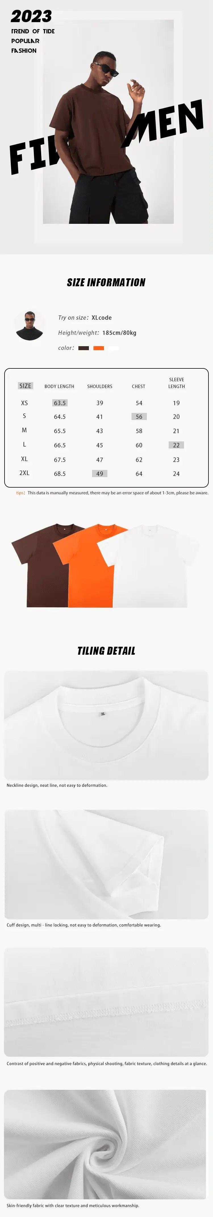 2024 CengLuanDieZhang crew neck heavyweight t-shirt oversized tshirt cropped boxy men t shirt for men My Store