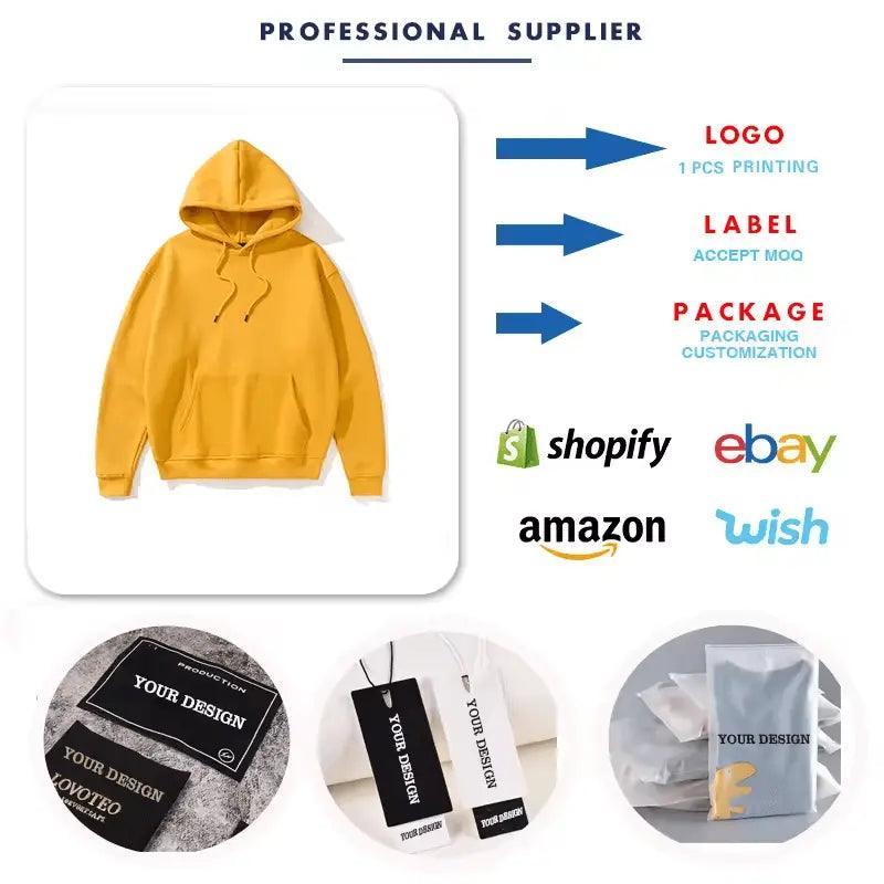 2024  CengLuanDieZhang custom 500 gsm 100% cotton fabric mens hoodies customize blank casual oversized hoodie printing embroidery logo for unisex CengLuanDieZhang