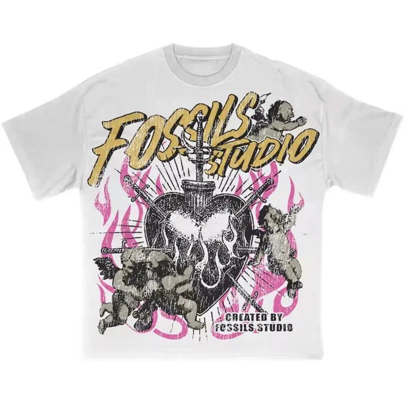 2024 CengLuanDieZhang custom heavyweight graphic silk screen print t shirt men tees 260 gsm 100% cotton DTG printing tshirts My Store