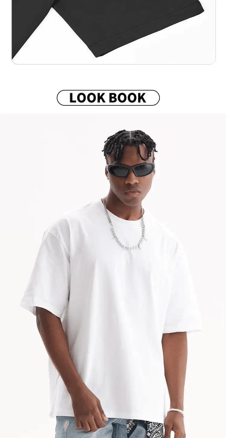 2024  CengLuanDieZhang oversized crop boxy fit tshirt men's 100% cotton drop shoulder streetwear luxury quality custom logo plain t shirt for men CengLuanDieZhang