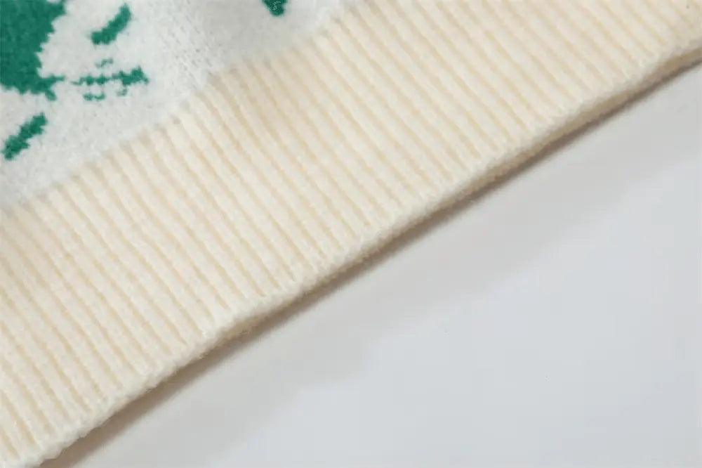 2024 Custom Logo Cotton Wool Cashmere Crew Neck Knitted Men's Sweaters Pullover Oversized Character Pattern Intarsia Knit Sweater Men CengLuanDieZhang