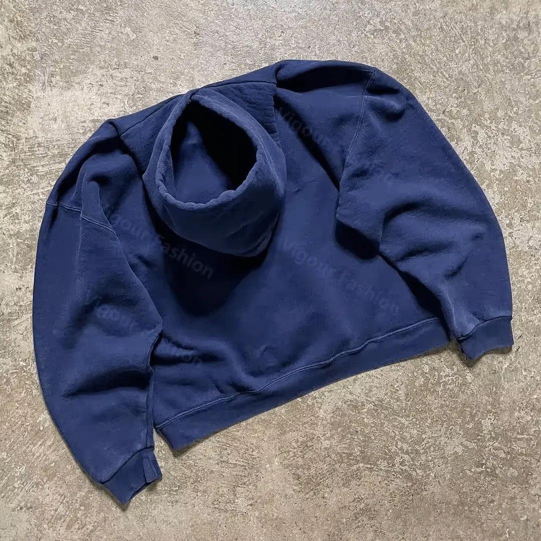 2024 Custom Logo OEM & ODM 3D Embroidery Print Heavy Weight 400GSM 500GSM Cotton Cropped Zip Up Hoodies men My Store