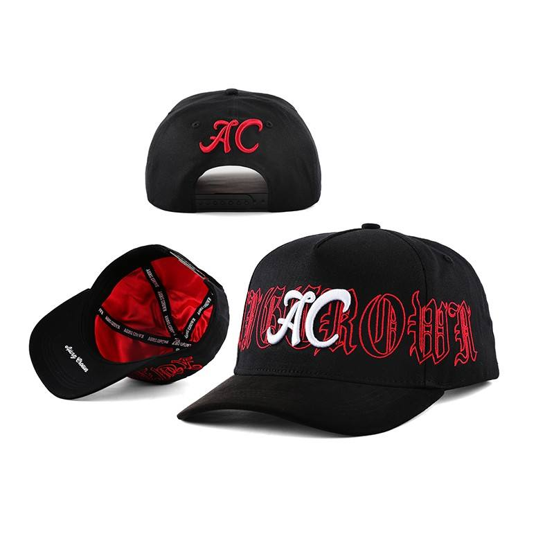Aung Crown High Quality 5 Panel Unisex Satin Lined Baseball Cap Adjustable Size Premium Structured Sport Baseball Hats