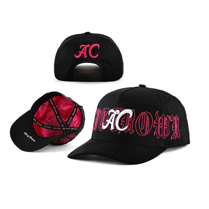 Aung Crown High Quality 5 Panel Unisex Satin Lined Baseball Cap Adjustable Size Premium Structured Sport Baseball Hats